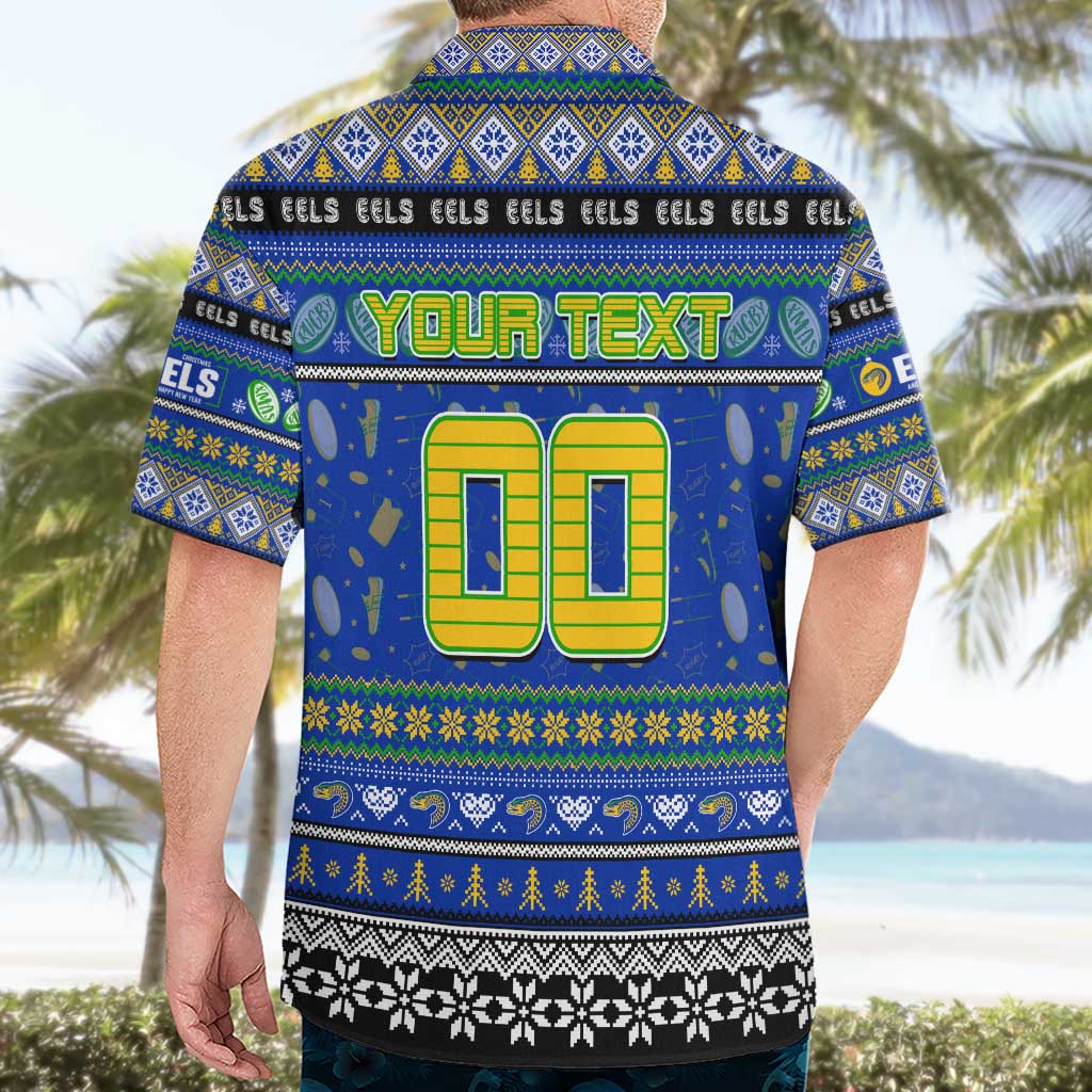 Personalized Eels Rugby Xmas Hawaiian Shirt Australia NRL Mascot - Vibe Hoodie Shop