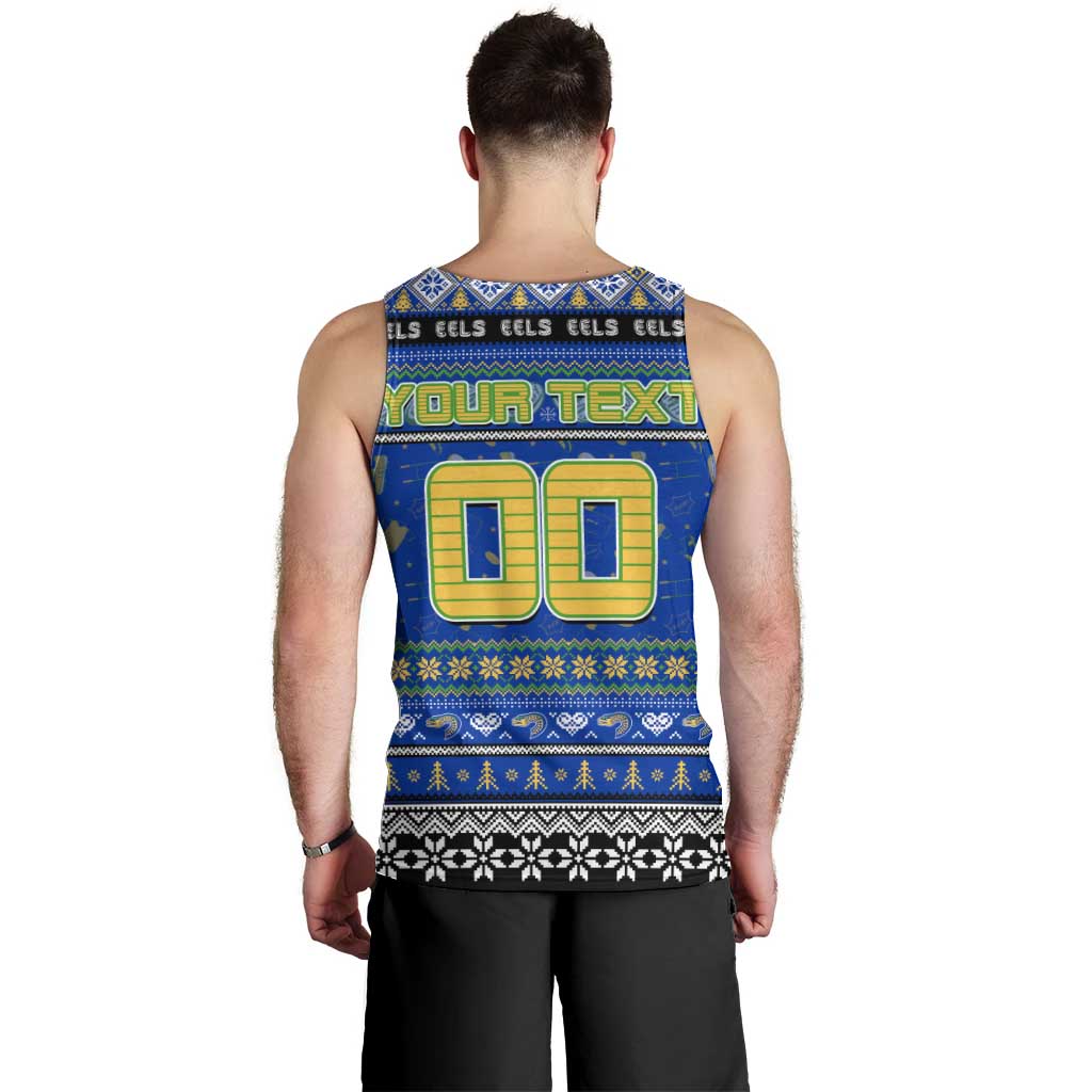 Personalized Eels Rugby Xmas Men Tank Top Australia NRL Mascot - Vibe Hoodie Shop