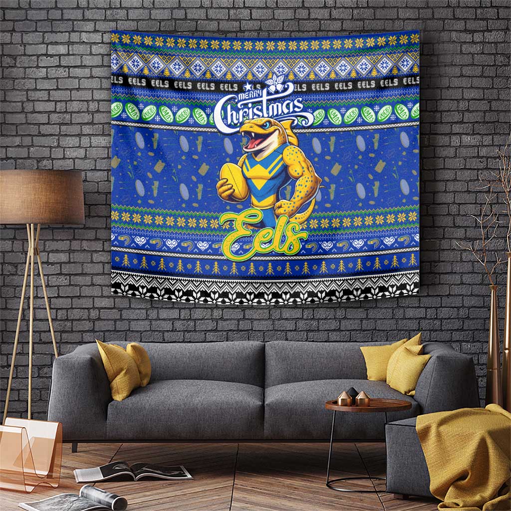 Eels Rugby Xmas Tapestry Australia NRL Mascot - Vibe Hoodie Shop