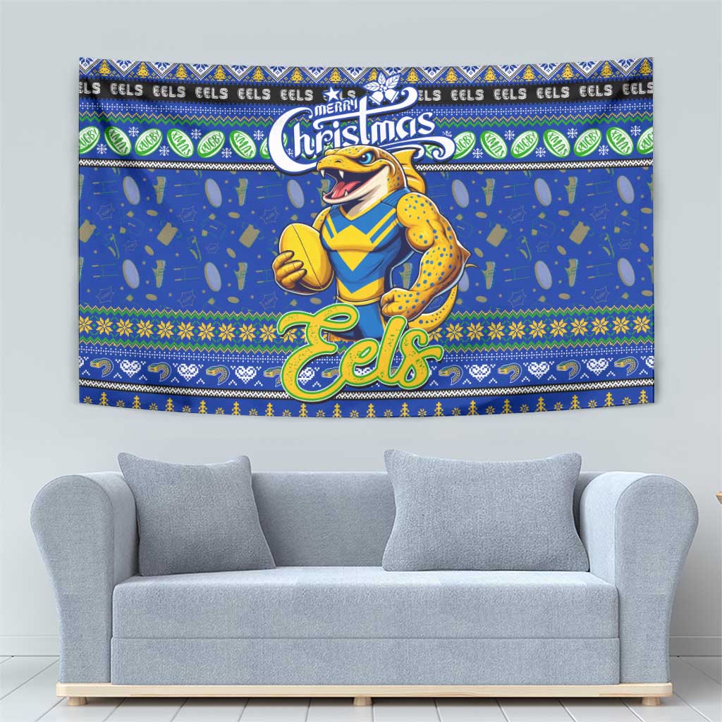 Eels Rugby Xmas Tapestry Australia NRL Mascot - Vibe Hoodie Shop