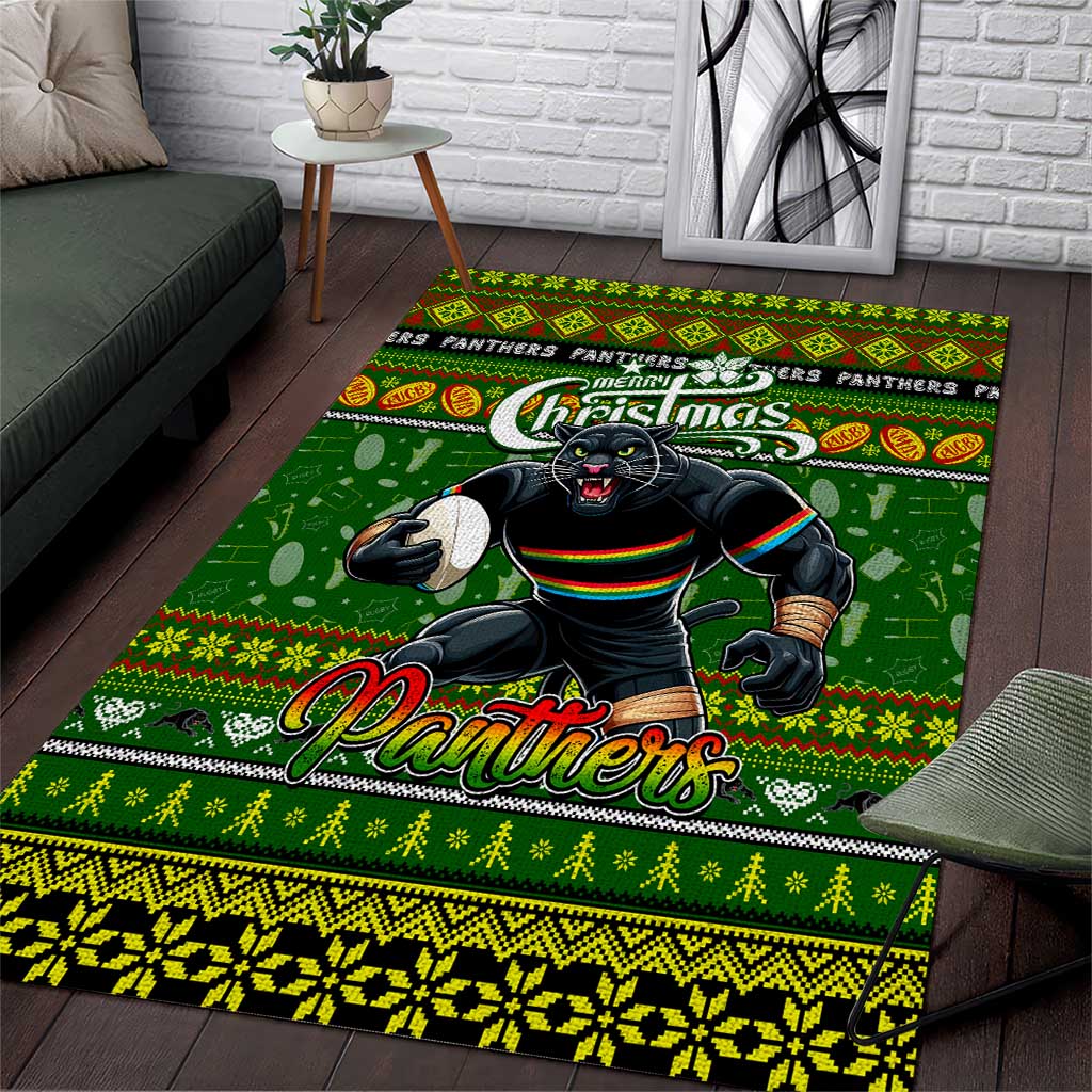 Panthers Rugby Xmas Area Rug Australia NRL Mascot - Vibe Hoodie Shop