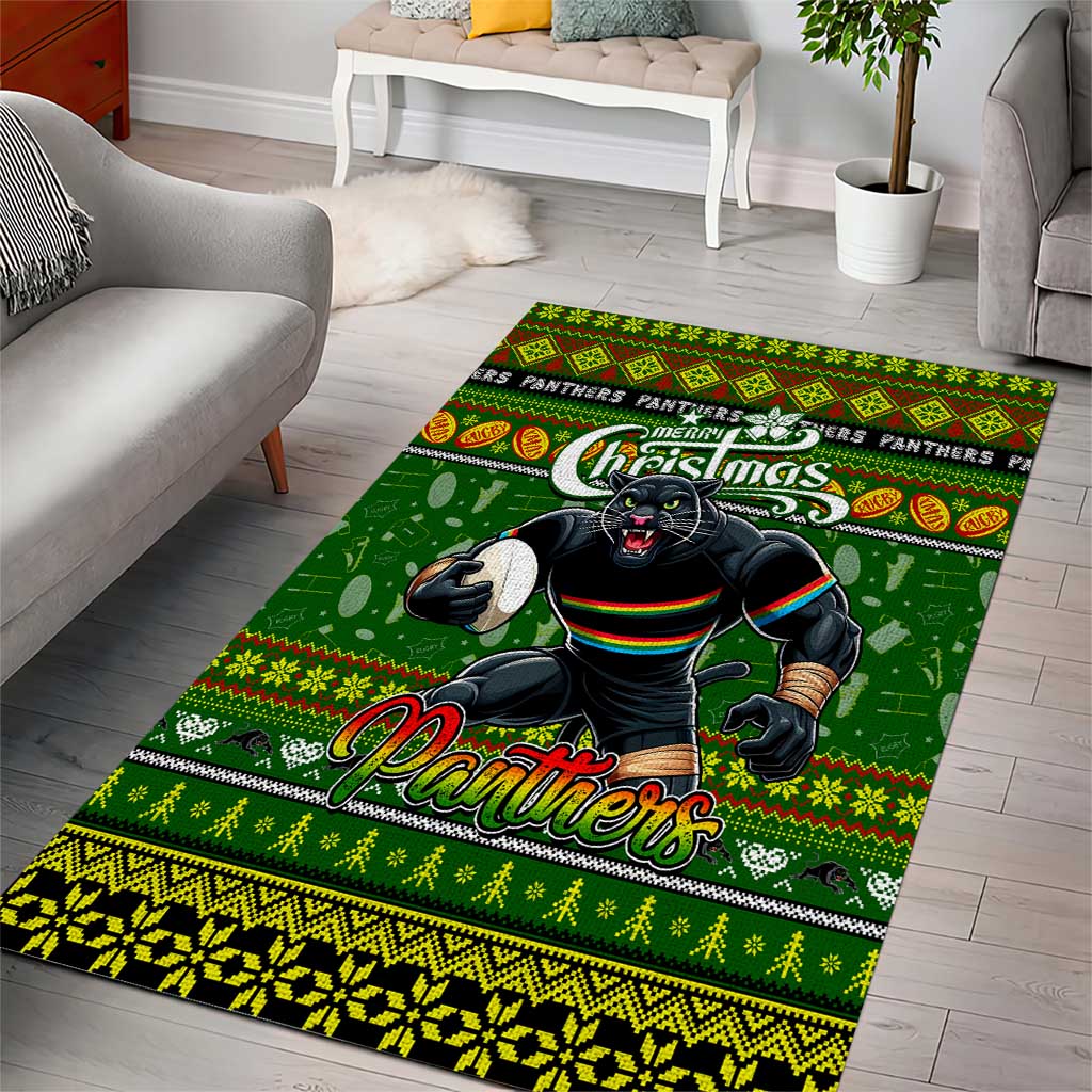 Panthers Rugby Xmas Area Rug Australia NRL Mascot - Vibe Hoodie Shop