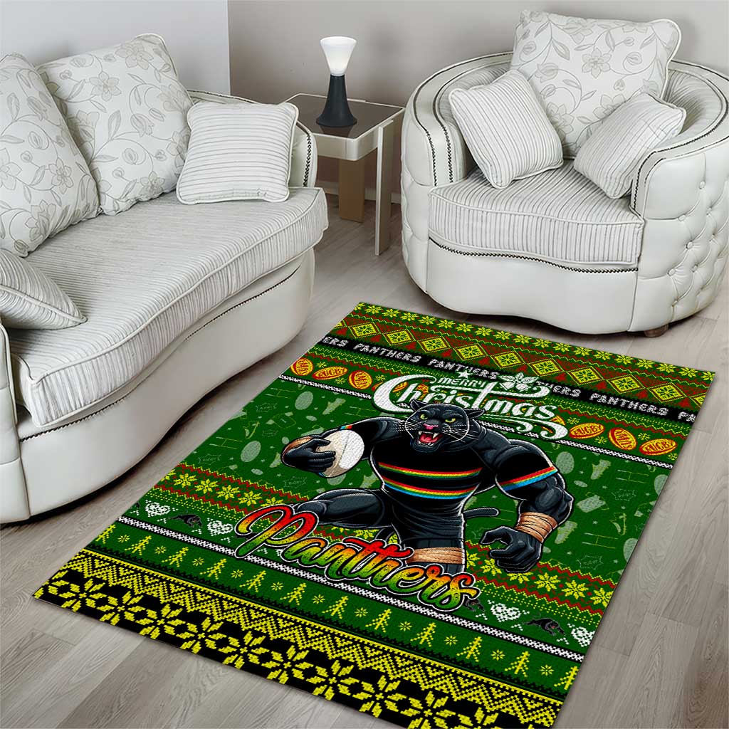 Panthers Rugby Xmas Area Rug Australia NRL Mascot - Vibe Hoodie Shop