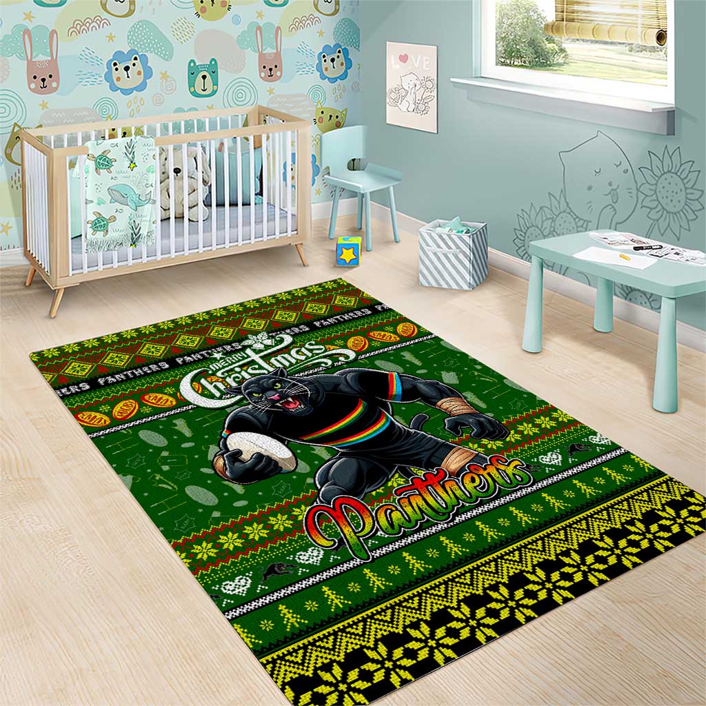 Panthers Rugby Xmas Area Rug Australia NRL Mascot - Vibe Hoodie Shop