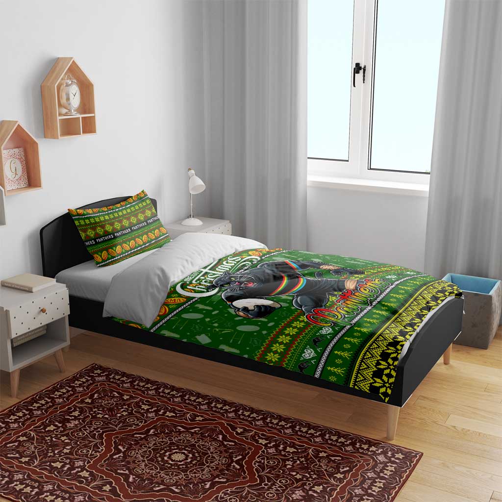 Panthers Rugby Xmas Bedding Set Australia NRL Mascot - Vibe Hoodie Shop