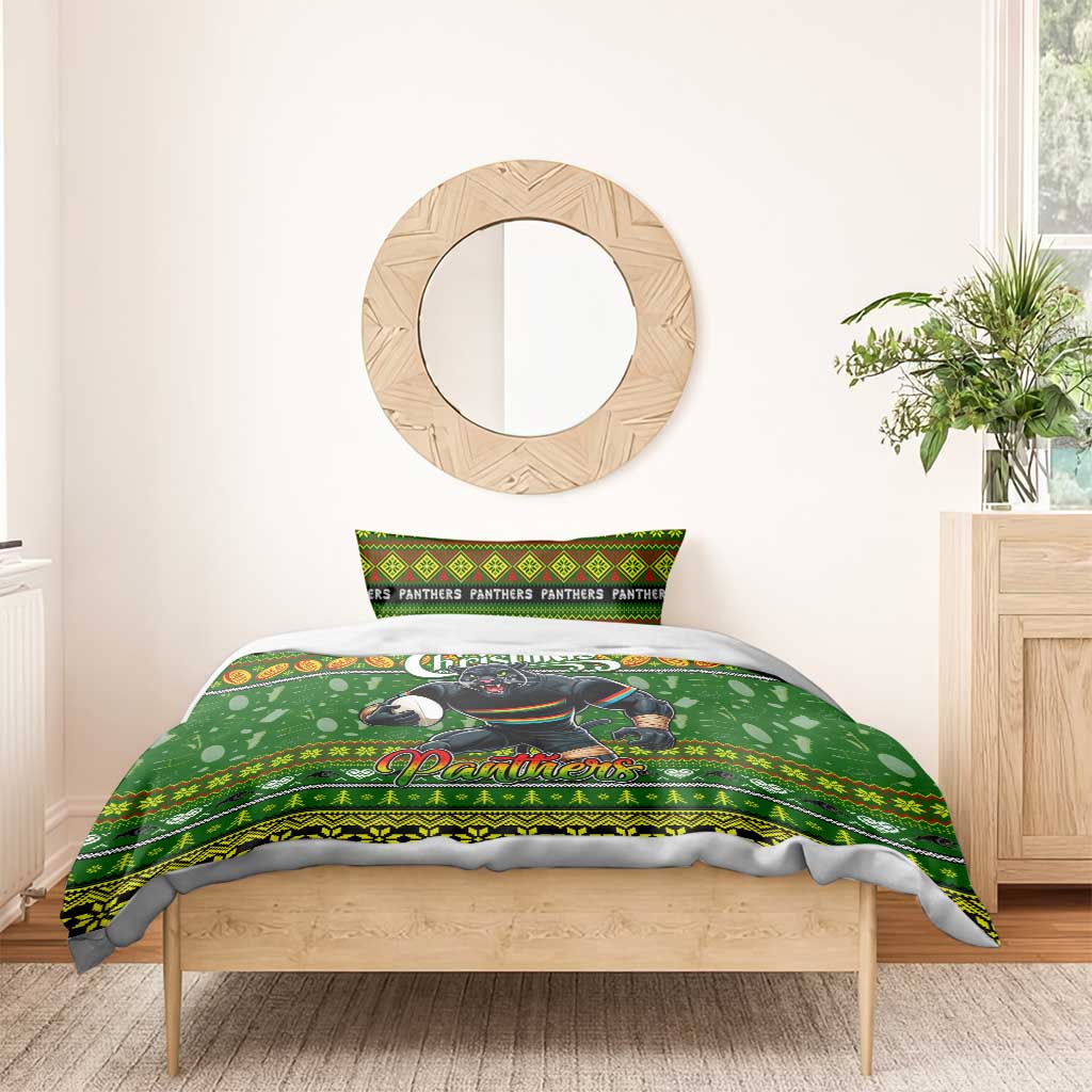 Panthers Rugby Xmas Bedding Set Australia NRL Mascot - Vibe Hoodie Shop
