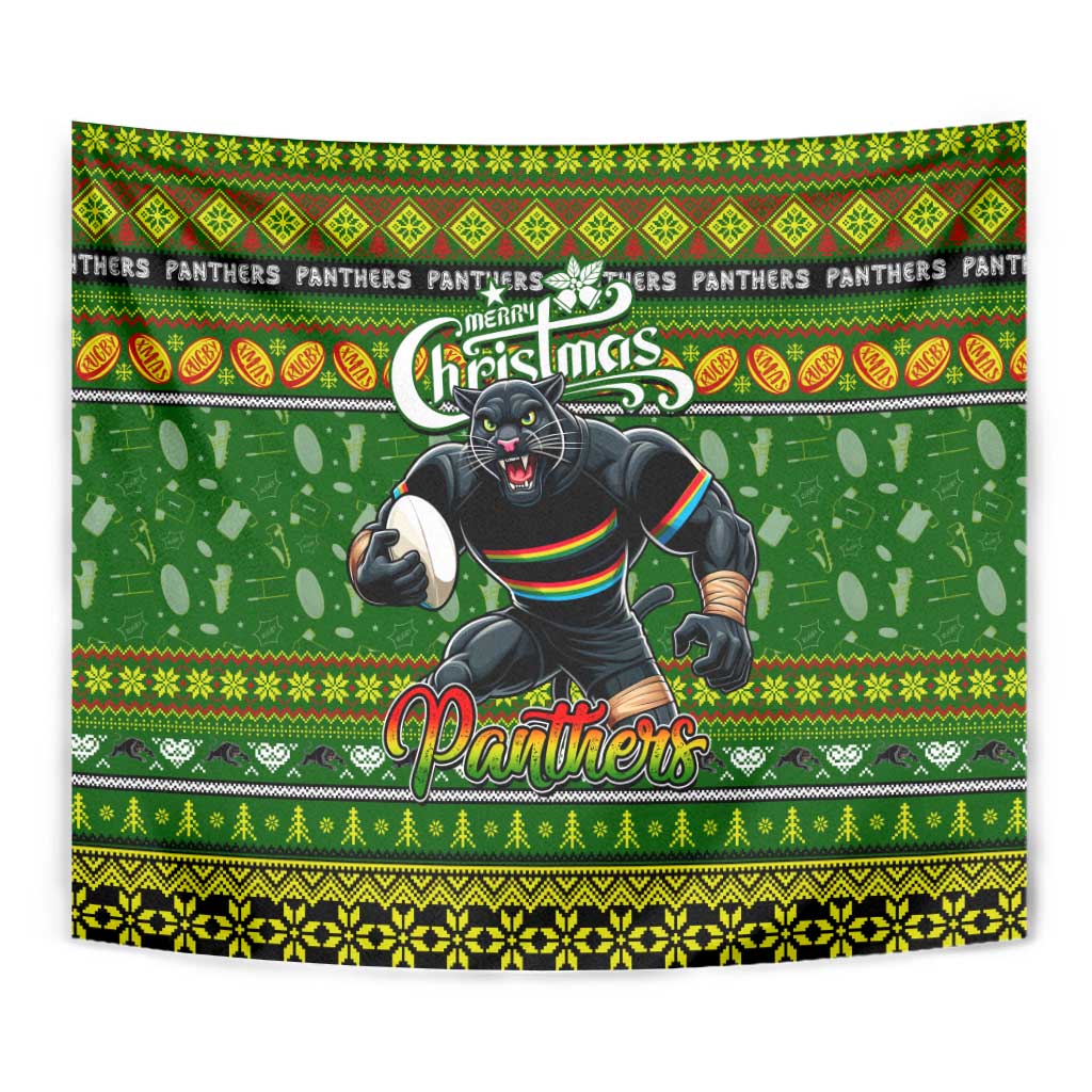 Panthers Rugby Xmas Tapestry Australia NRL Mascot - Vibe Hoodie Shop