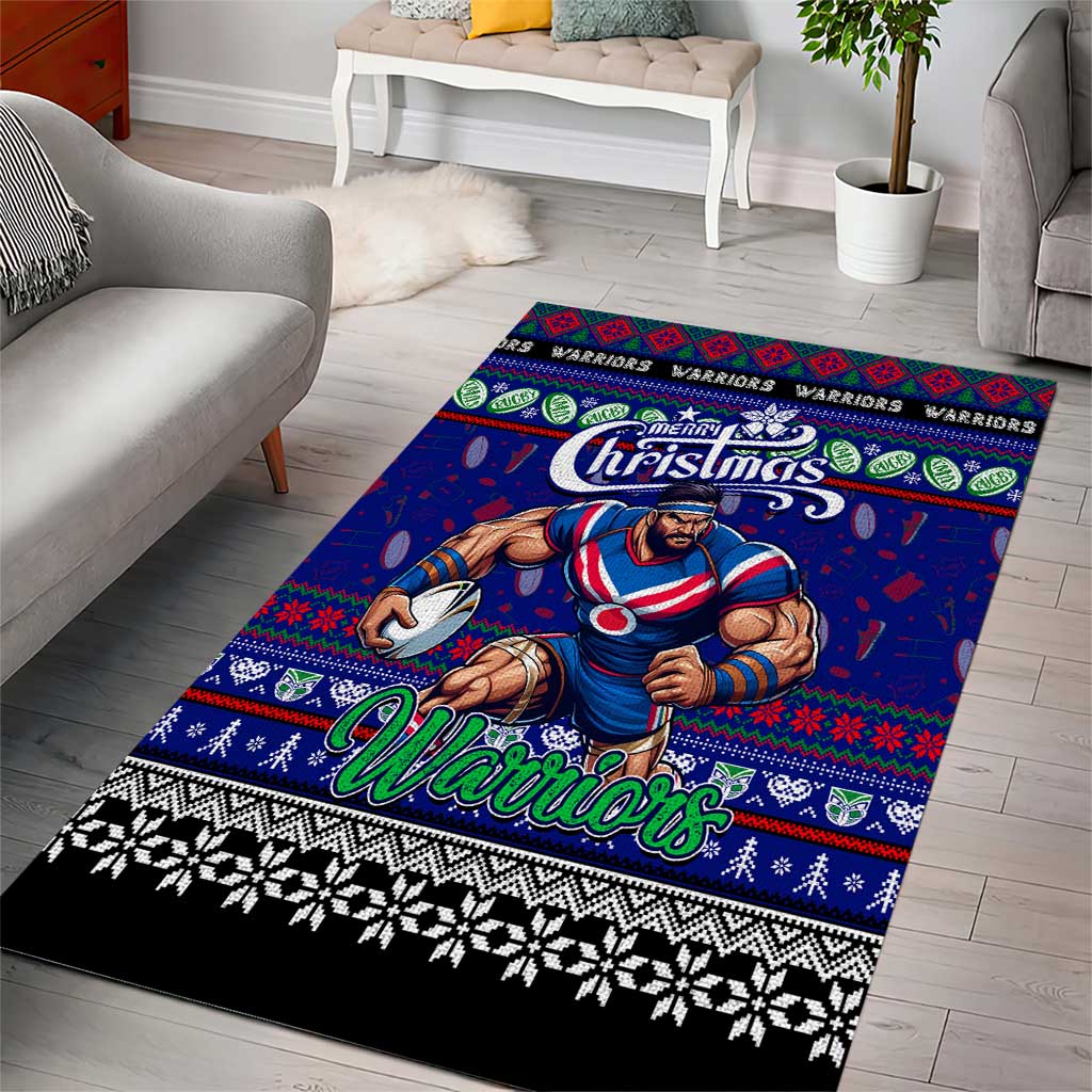 New Zealand Warriors Rugby Xmas Area Rug Australia NRL Mascot - Vibe Hoodie Shop