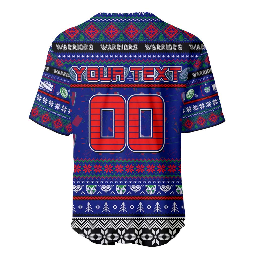 Personalized New Zealand Warriors Rugby Xmas Baseball Jersey Australia NRL Mascot - Vibe Hoodie Shop