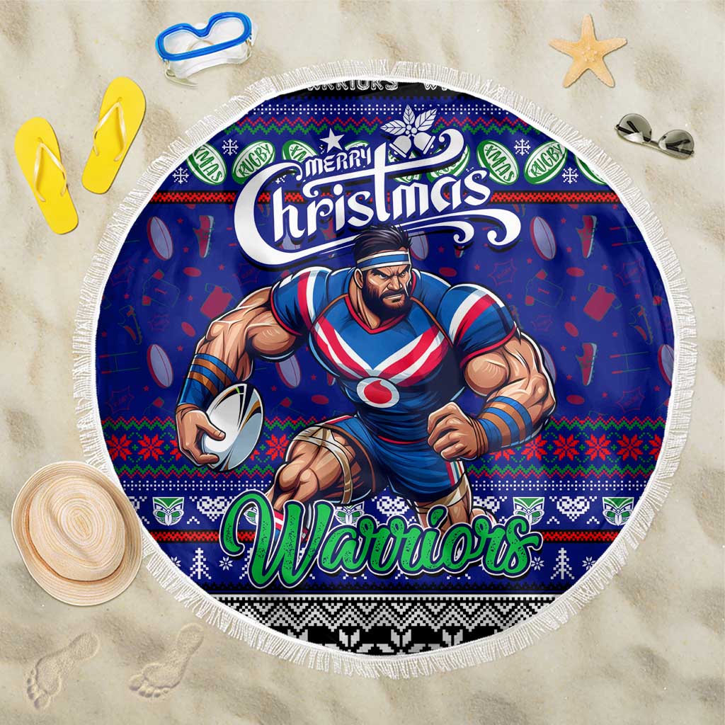 New Zealand Warriors Rugby Xmas Beach Blanket Australia NRL Mascot