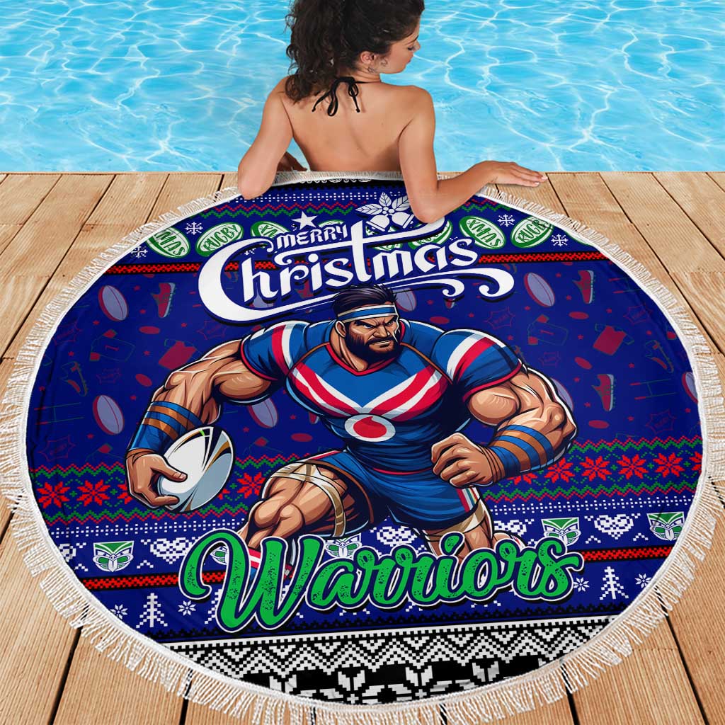 New Zealand Warriors Rugby Xmas Beach Blanket Australia NRL Mascot