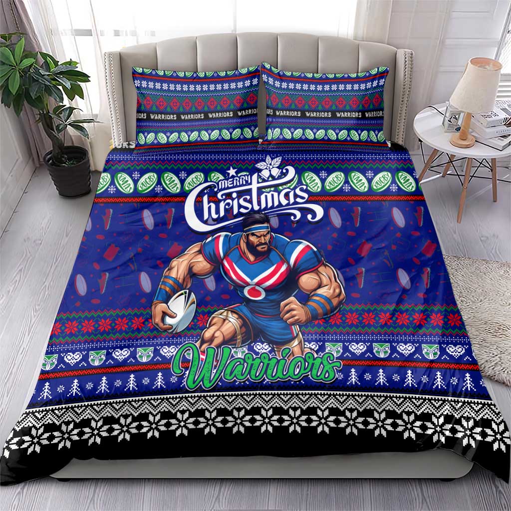 New Zealand Warriors Rugby Xmas Bedding Set Australia NRL Mascot - Vibe Hoodie Shop