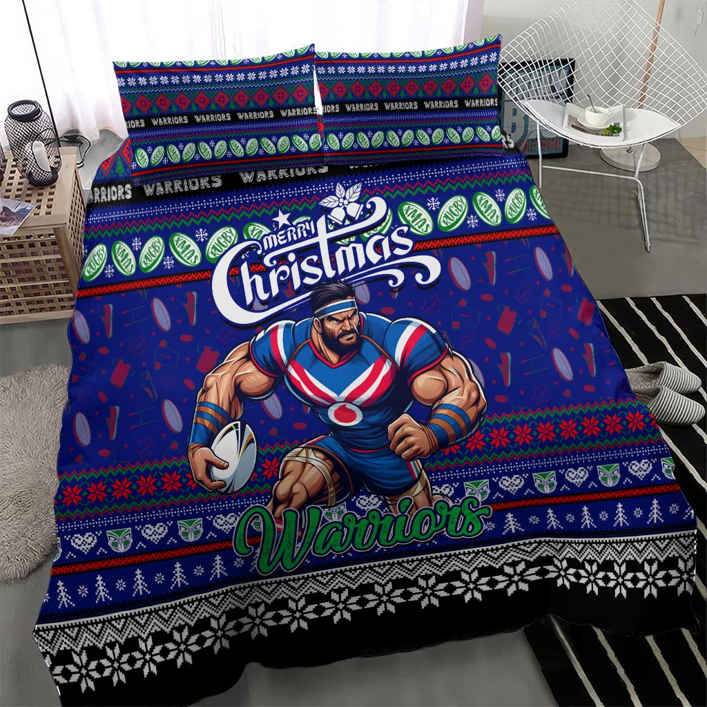 New Zealand Warriors Rugby Xmas Bedding Set Australia NRL Mascot - Vibe Hoodie Shop