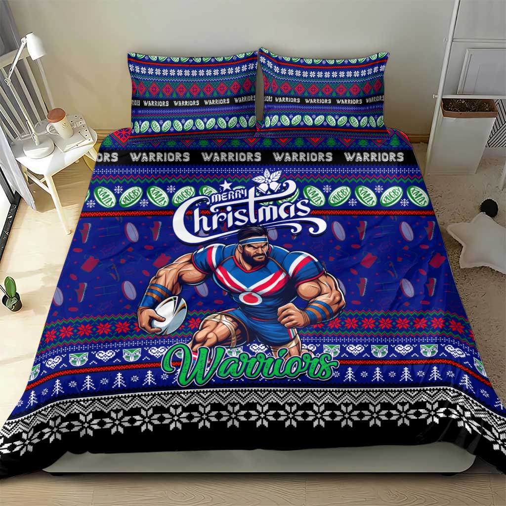 New Zealand Warriors Rugby Xmas Bedding Set Australia NRL Mascot - Vibe Hoodie Shop