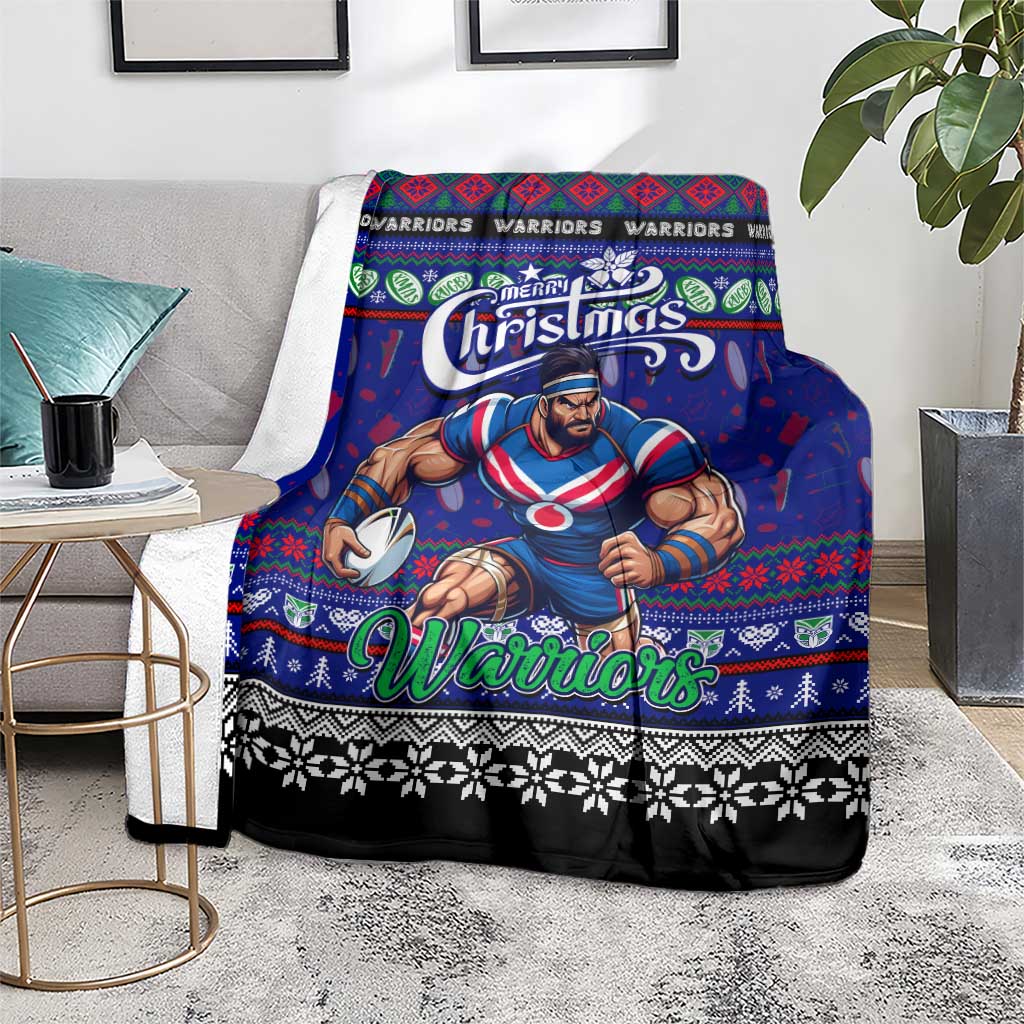 New Zealand Warriors Rugby Xmas Blanket Australia NRL Mascot - Vibe Hoodie Shop