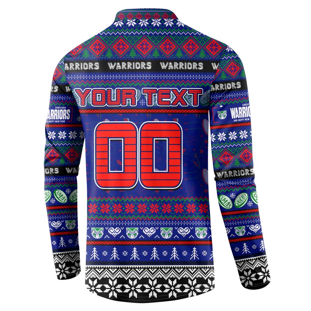 Personalized New Zealand Warriors Rugby Xmas Button Sweatshirt Australia NRL Mascot