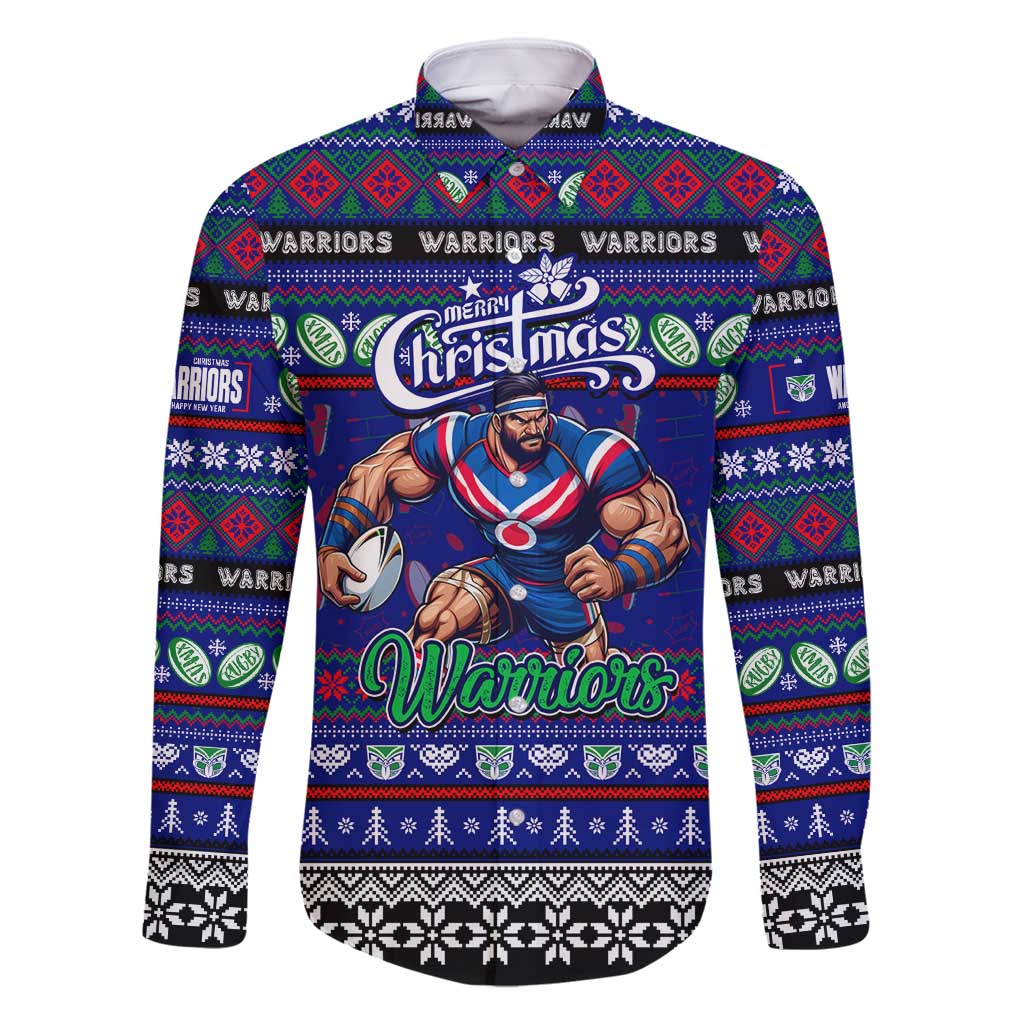Personalized New Zealand Warriors Rugby Xmas Family Matching Summer Maxi Dress and Hawaiian Shirt Australia NRL Mascot