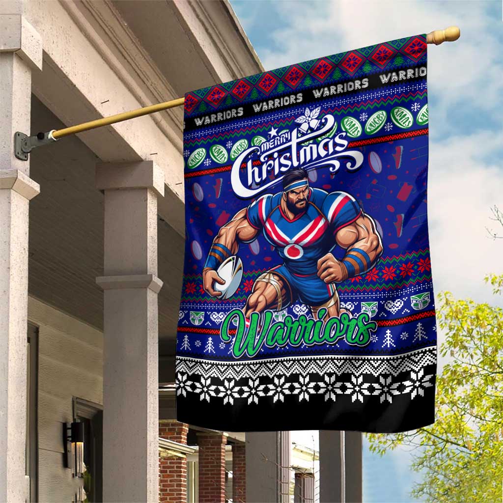 New Zealand Warriors Rugby Xmas Garden Flag Australia NRL Mascot - Vibe Hoodie Shop