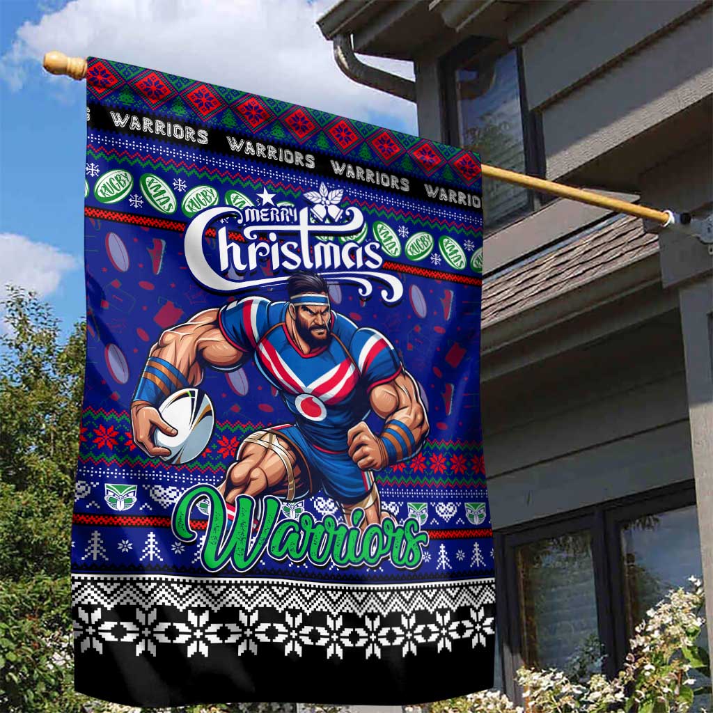 New Zealand Warriors Rugby Xmas Garden Flag Australia NRL Mascot - Vibe Hoodie Shop