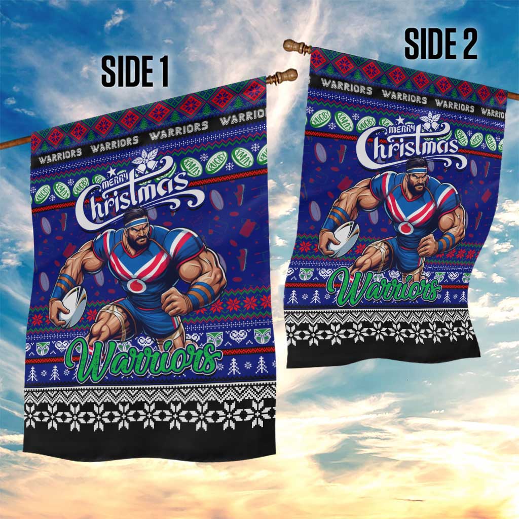 New Zealand Warriors Rugby Xmas Garden Flag Australia NRL Mascot - Vibe Hoodie Shop