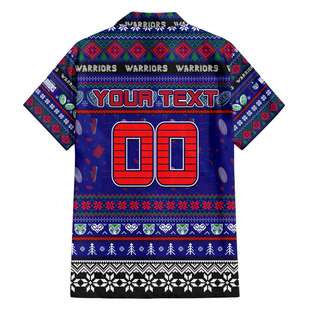 Personalized New Zealand Warriors Rugby Xmas Hawaiian Shirt Australia NRL Mascot - Vibe Hoodie Shop