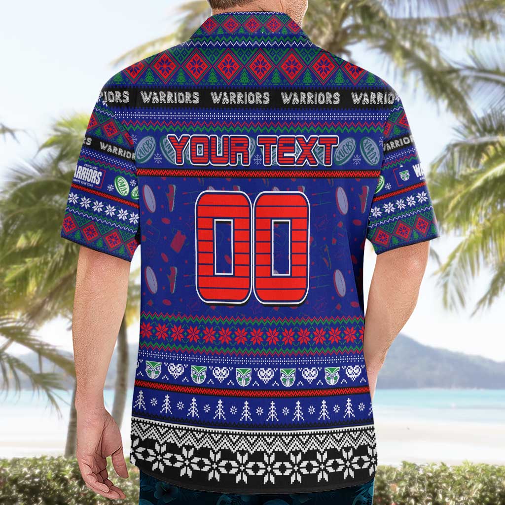 Personalized New Zealand Warriors Rugby Xmas Hawaiian Shirt Australia NRL Mascot - Vibe Hoodie Shop