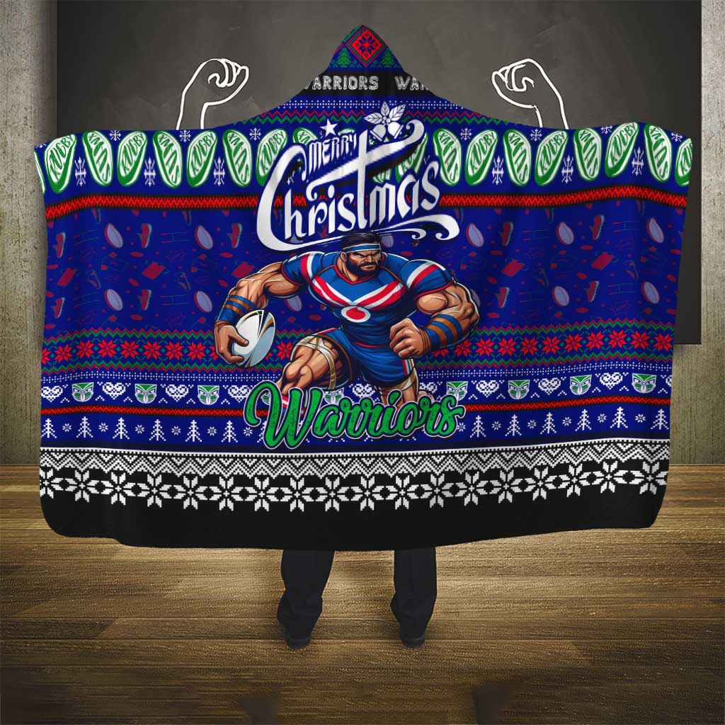 New Zealand Warriors Rugby Xmas Hooded Blanket Australia NRL Mascot