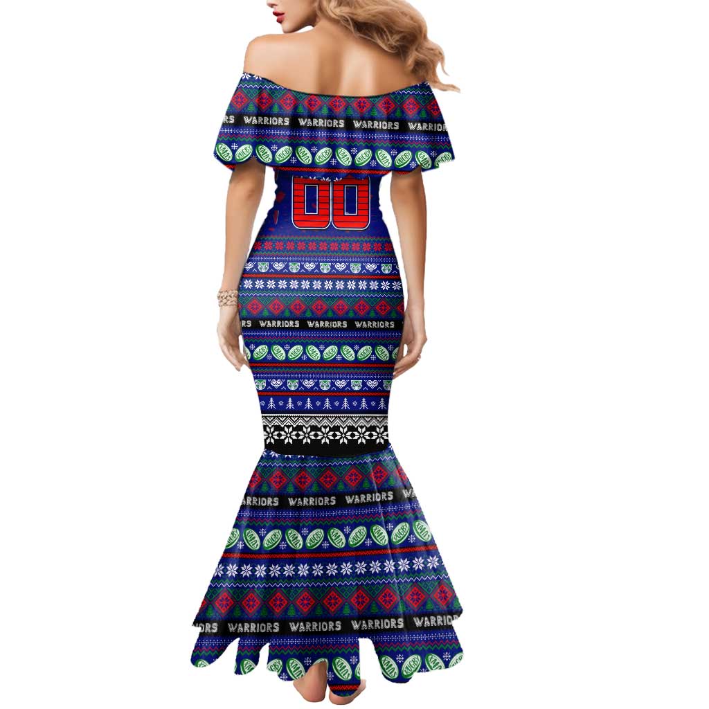 Personalized New Zealand Warriors Rugby Xmas Mermaid Dress Australia NRL Mascot