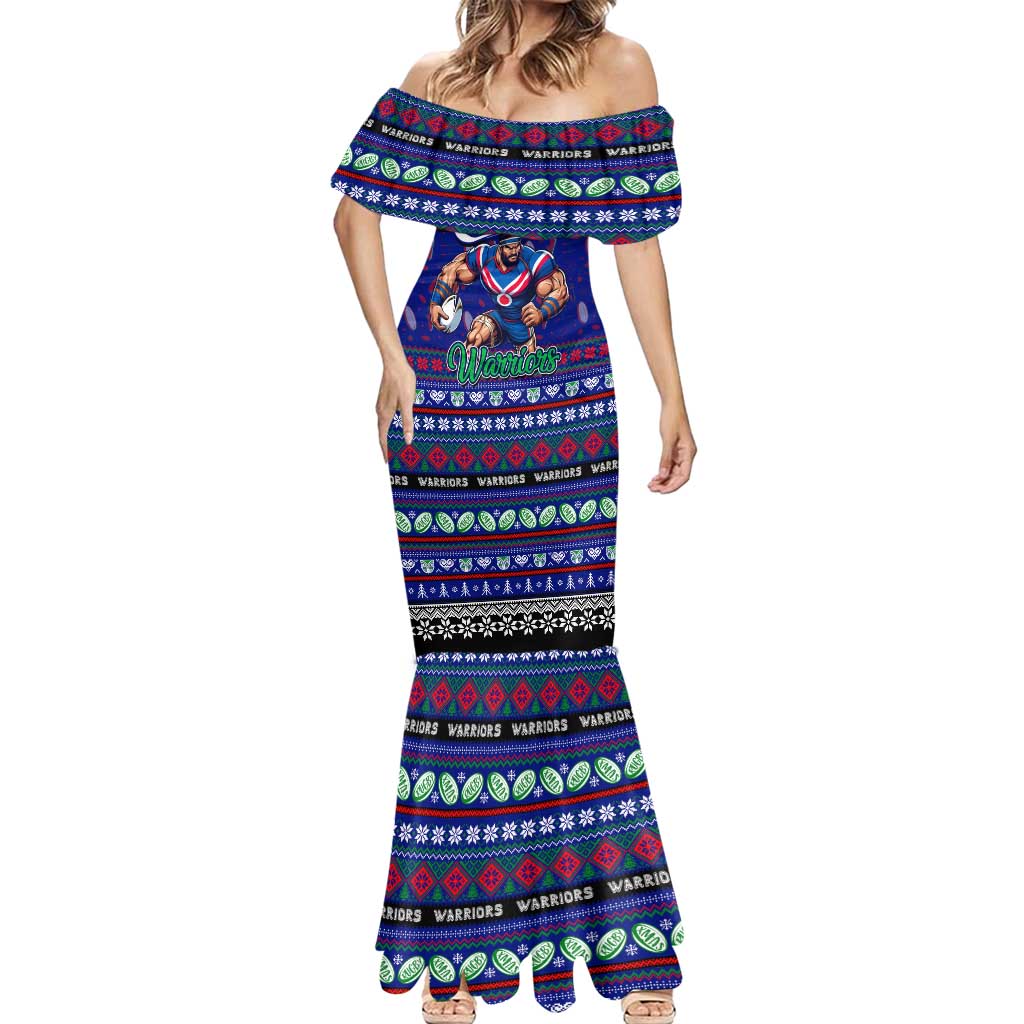 Personalized New Zealand Warriors Rugby Xmas Mermaid Dress Australia NRL Mascot