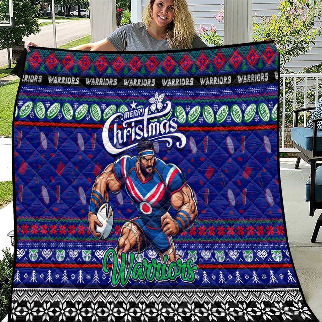 New Zealand Warriors Rugby Xmas Quilt Australia NRL Mascot - Vibe Hoodie Shop