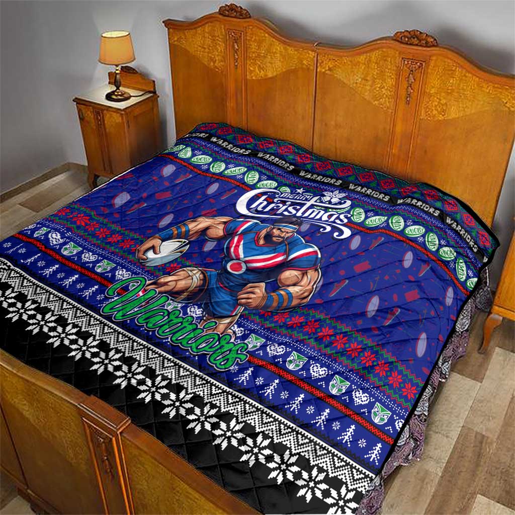 New Zealand Warriors Rugby Xmas Quilt Australia NRL Mascot - Vibe Hoodie Shop