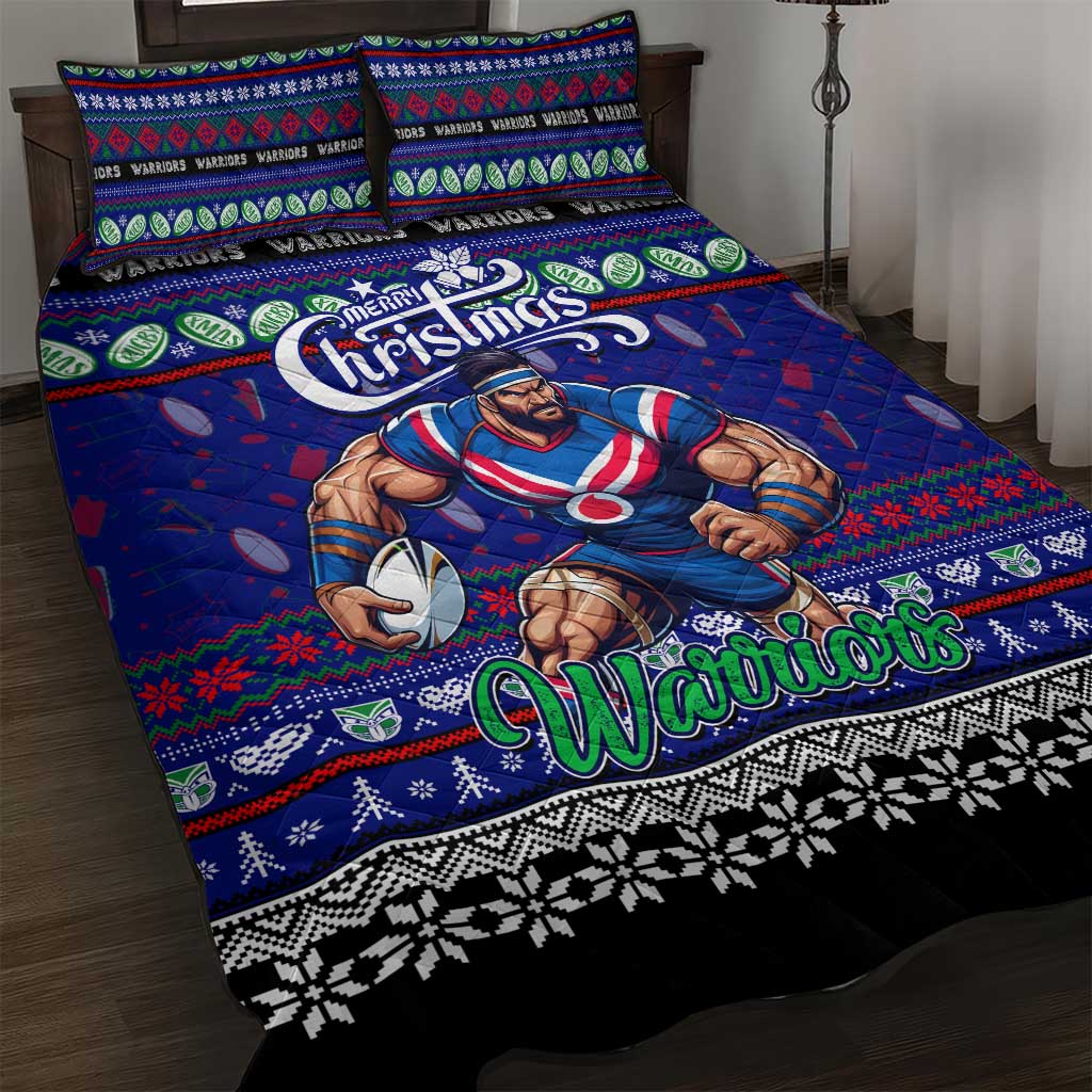 New Zealand Warriors Rugby Xmas Quilt Bed Set Australia NRL Mascot - Vibe Hoodie Shop