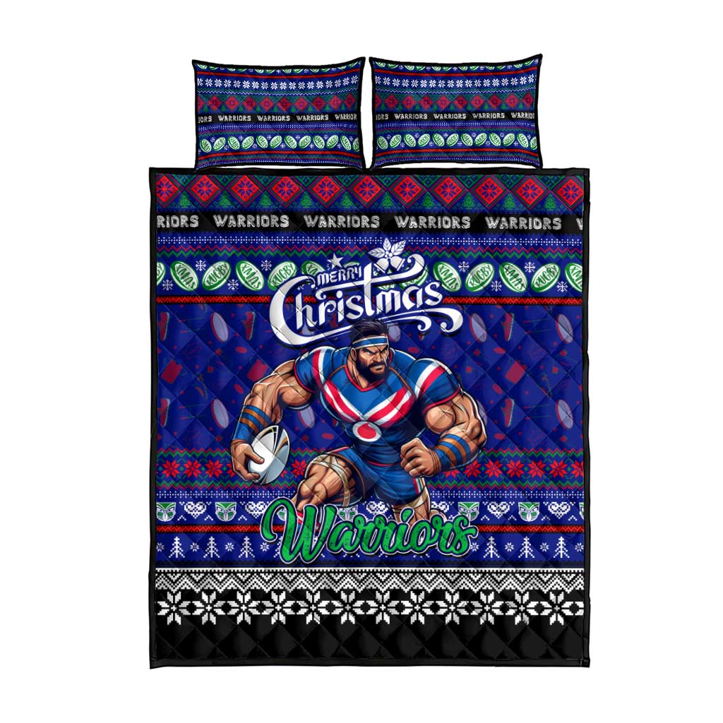 New Zealand Warriors Rugby Xmas Quilt Bed Set Australia NRL Mascot - Vibe Hoodie Shop