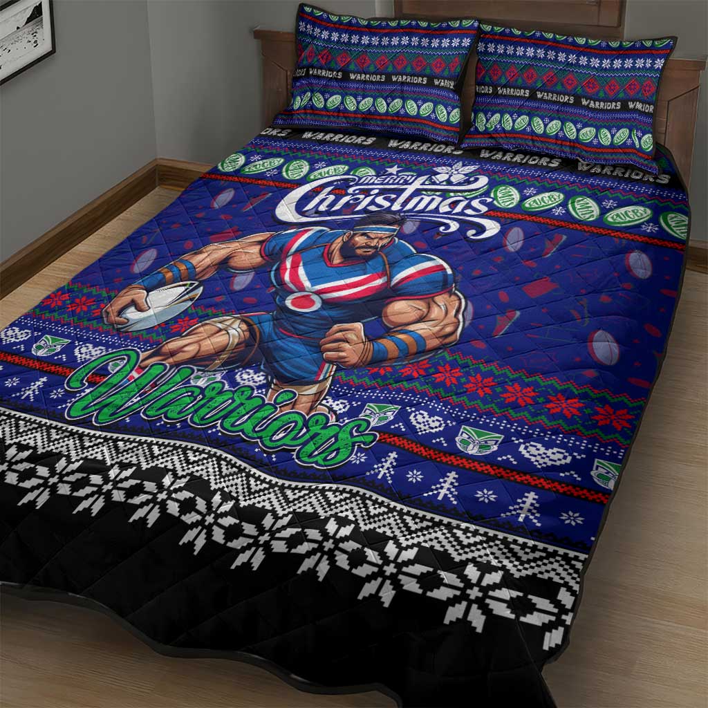 New Zealand Warriors Rugby Xmas Quilt Bed Set Australia NRL Mascot - Vibe Hoodie Shop