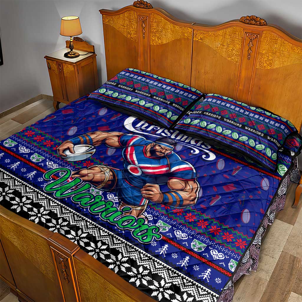 New Zealand Warriors Rugby Xmas Quilt Bed Set Australia NRL Mascot - Vibe Hoodie Shop