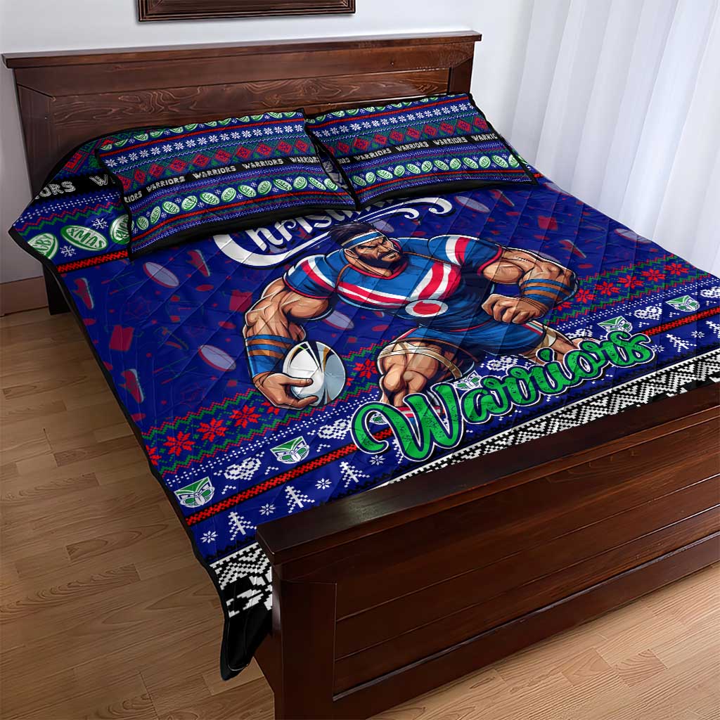 New Zealand Warriors Rugby Xmas Quilt Bed Set Australia NRL Mascot - Vibe Hoodie Shop