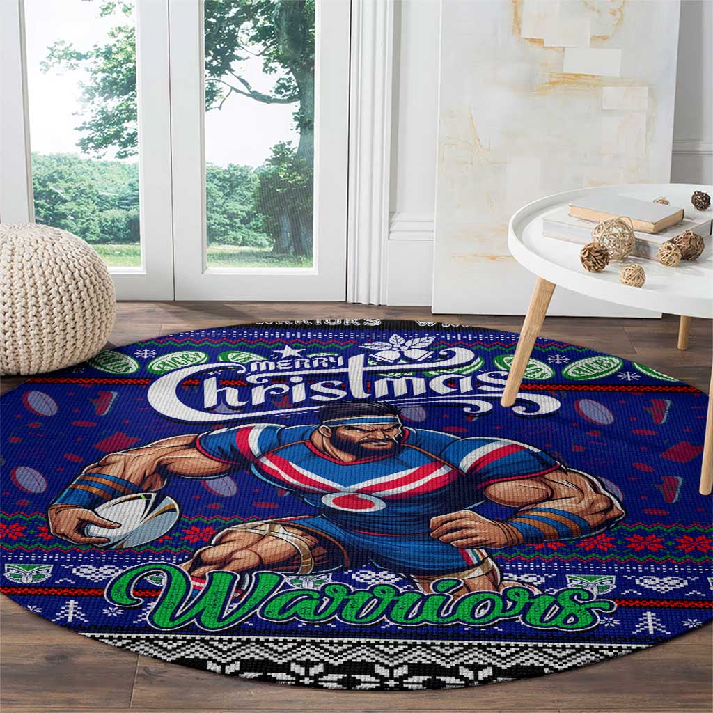 New Zealand Warriors Rugby Xmas Round Carpet Australia NRL Mascot