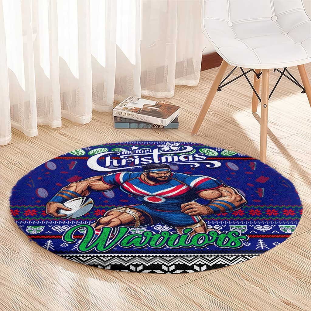 New Zealand Warriors Rugby Xmas Round Carpet Australia NRL Mascot