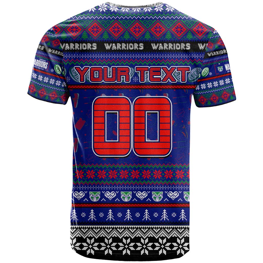 Personalized New Zealand Warriors Rugby Xmas T Shirt Australia NRL Mascot - Vibe Hoodie Shop