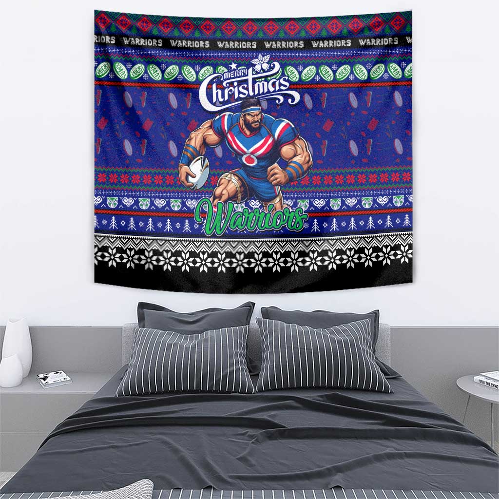 New Zealand Warriors Rugby Xmas Tapestry Australia NRL Mascot - Vibe Hoodie Shop