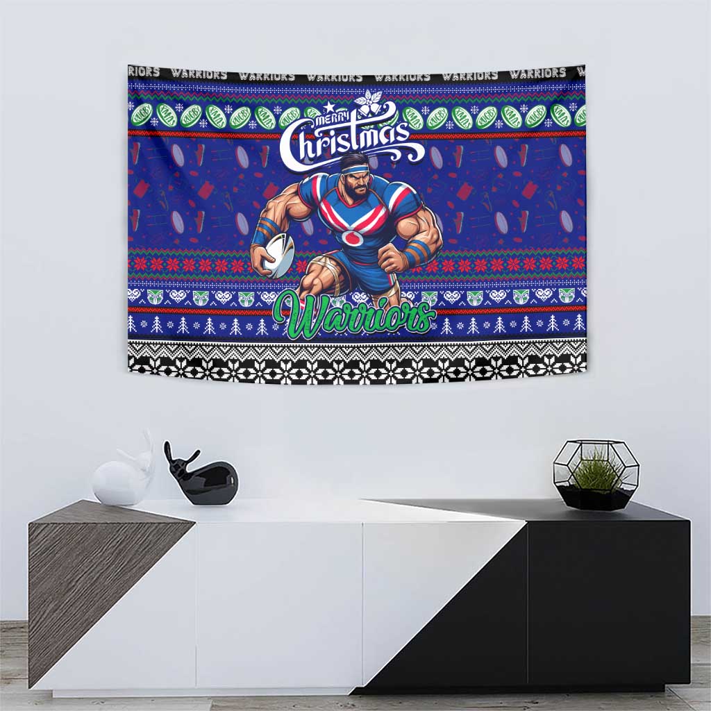 New Zealand Warriors Rugby Xmas Tapestry Australia NRL Mascot - Vibe Hoodie Shop