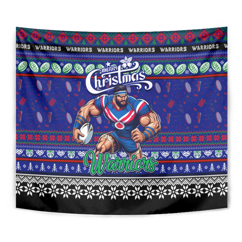 New Zealand Warriors Rugby Xmas Tapestry Australia NRL Mascot - Vibe Hoodie Shop