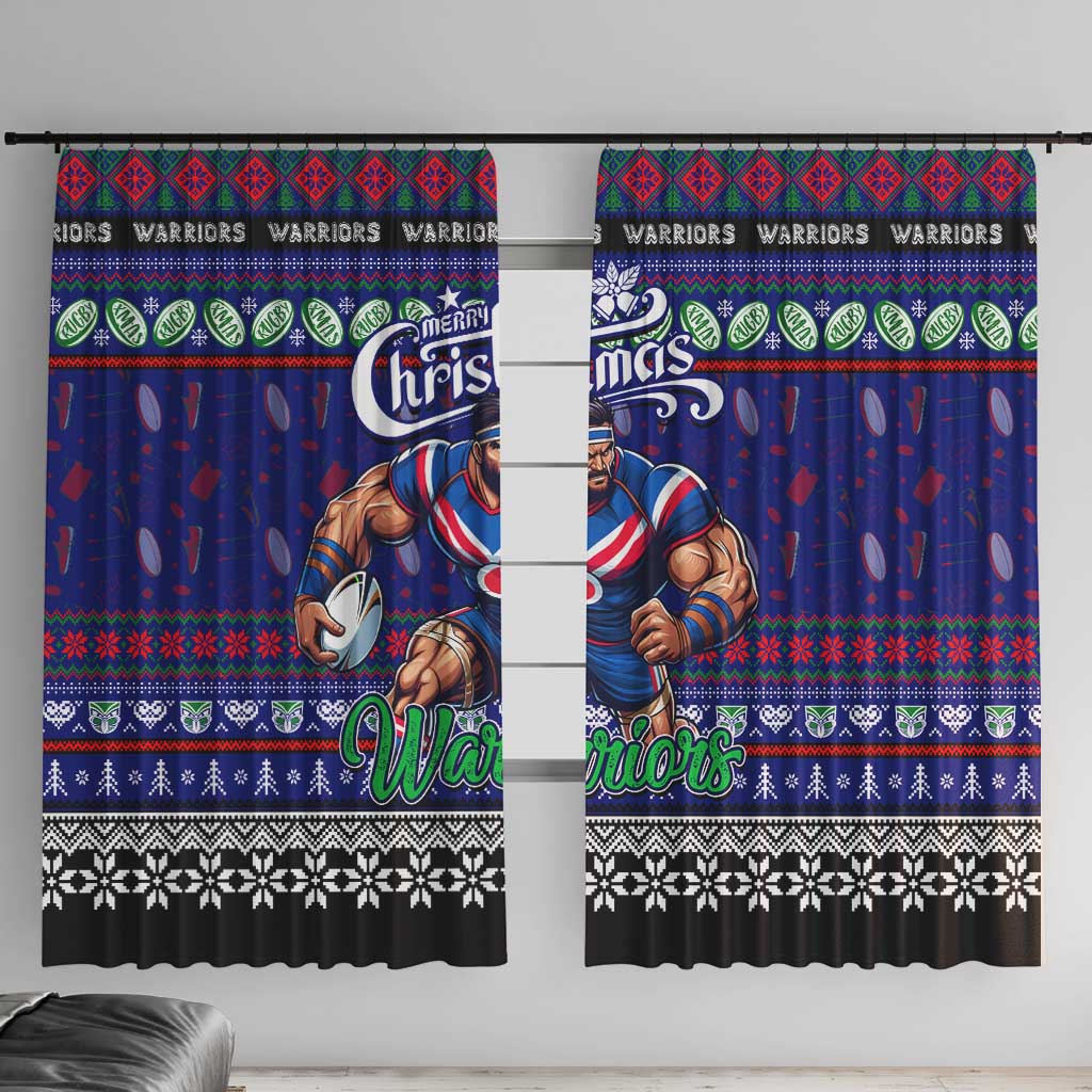 New Zealand Warriors Rugby Xmas Window Curtain Australia NRL Mascot