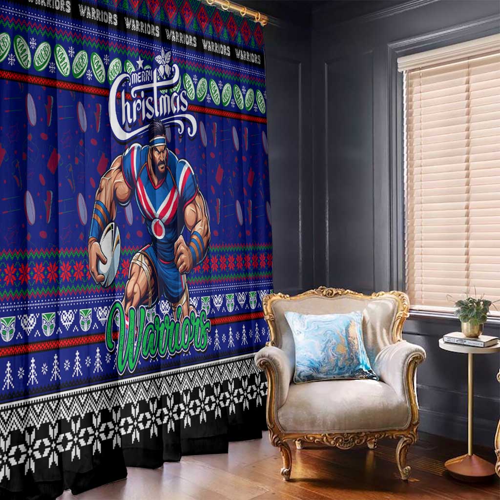 New Zealand Warriors Rugby Xmas Window Curtain Australia NRL Mascot