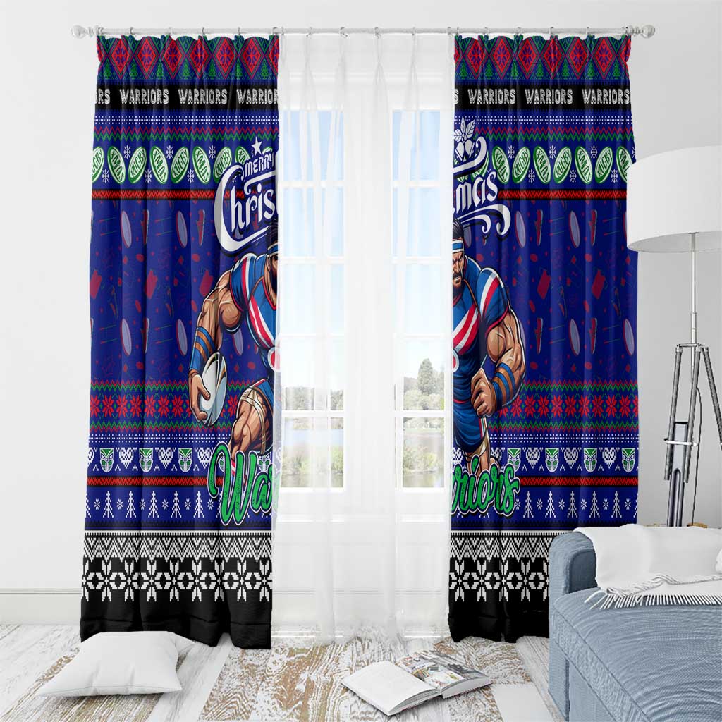 New Zealand Warriors Rugby Xmas Window Curtain Australia NRL Mascot