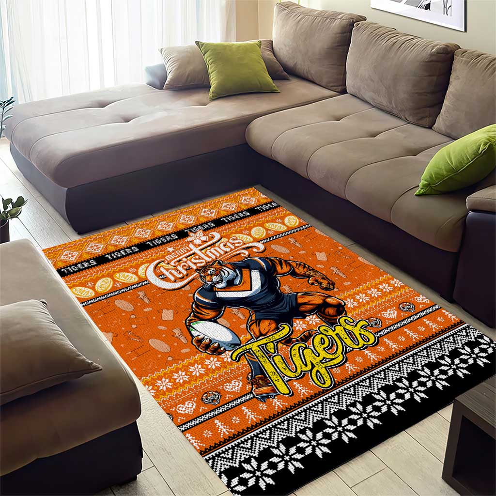 Tigers Rugby Xmas Area Rug Australia NRL Mascot - Vibe Hoodie Shop