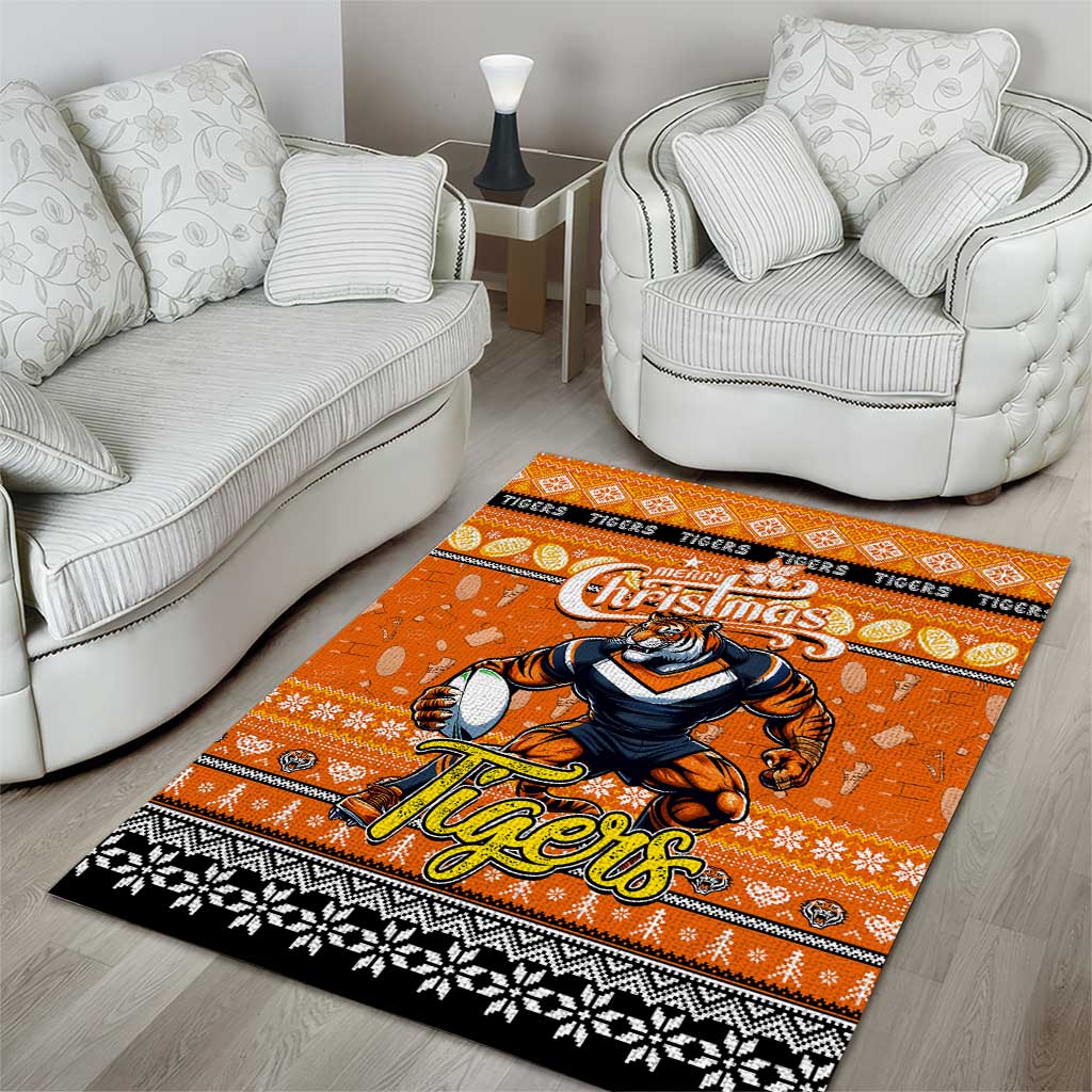 Tigers Rugby Xmas Area Rug Australia NRL Mascot - Vibe Hoodie Shop