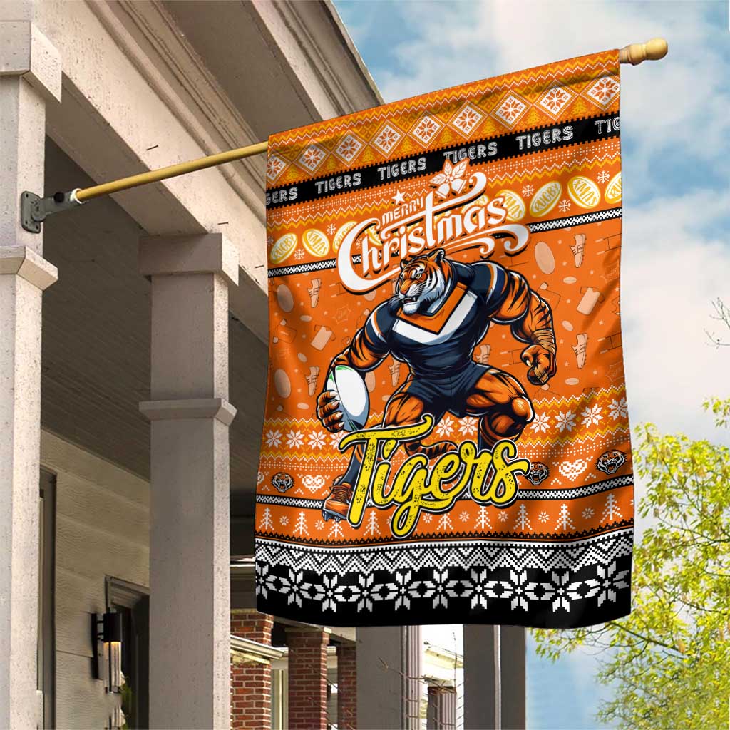 Tigers Rugby Xmas Garden Flag Australia NRL Mascot - Vibe Hoodie Shop