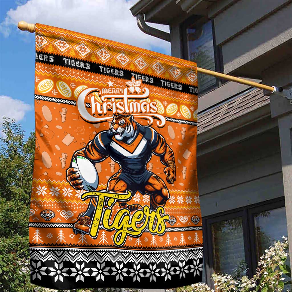 Tigers Rugby Xmas Garden Flag Australia NRL Mascot - Vibe Hoodie Shop