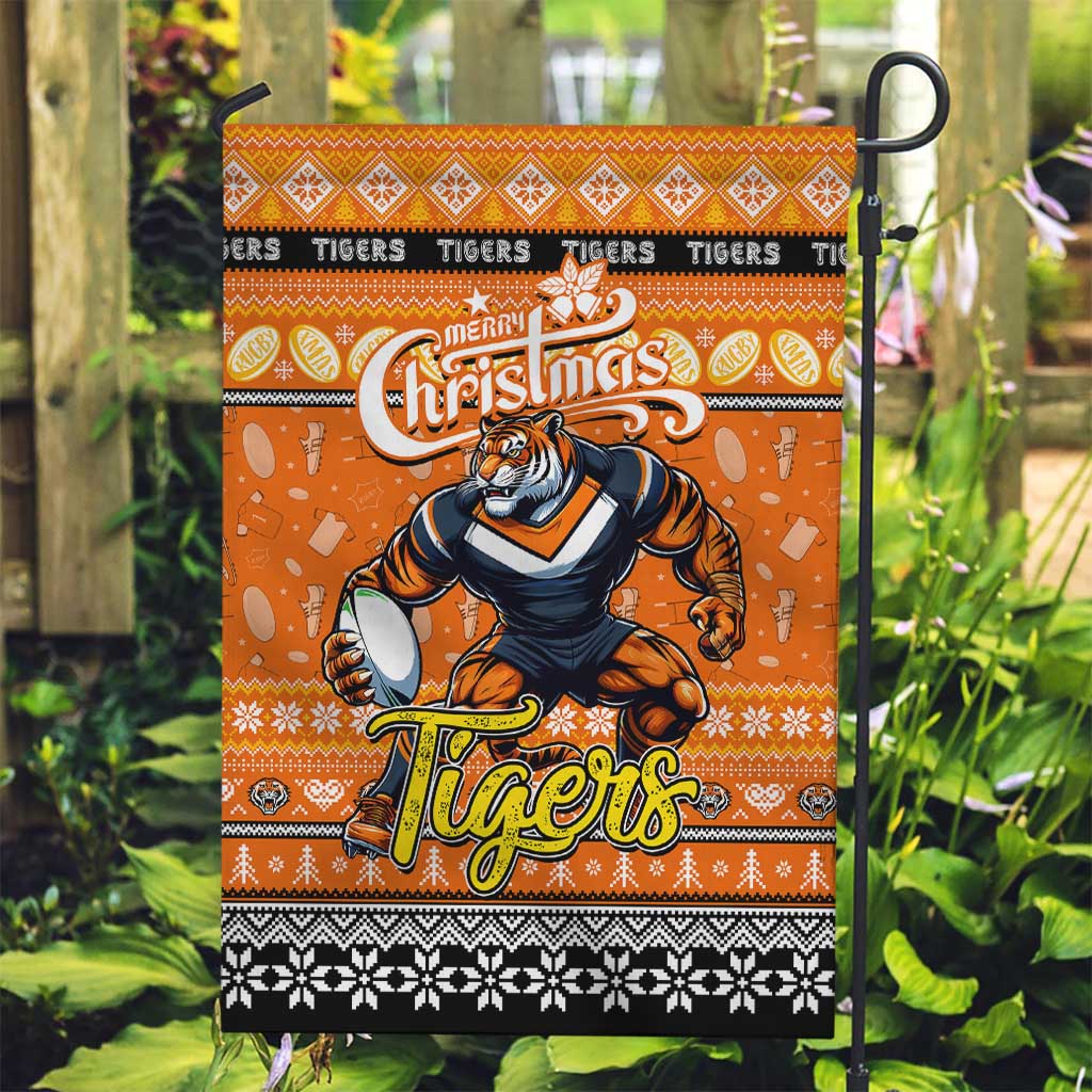 Tigers Rugby Xmas Garden Flag Australia NRL Mascot - Vibe Hoodie Shop